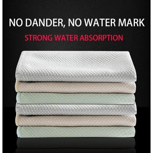 3/6Pcs/Set Household Cleaning Cloth Home Kitchen Table Super Absorbent Dish Towel Dish Cloth Fiber Solid Color Cleaning Tool