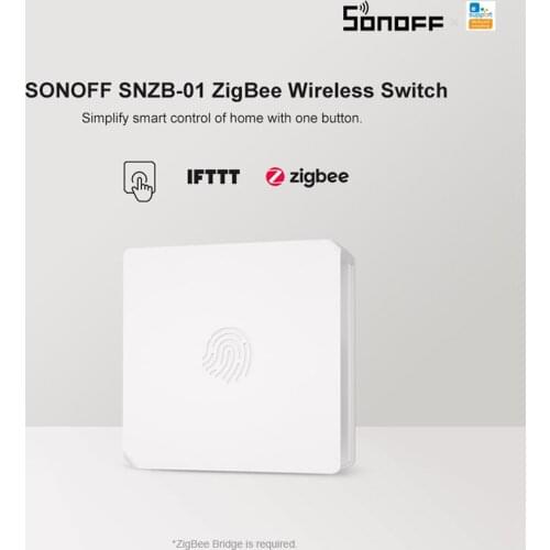 SONOFF SNZB-01 Zigbee Wireless Switch Mini Size Link ZigBee Bridge with WiFi Devices Make Them Smarter via eWeLink APP IFTTT
