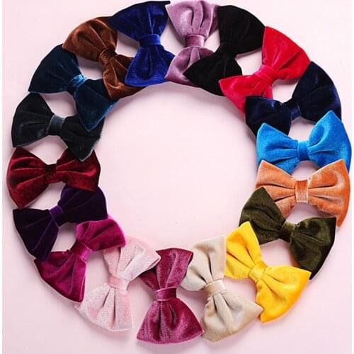 Baby Hair Clips Bow Hairpins For Girls Velvet Barrett Kids Spring Summr Hair Accessories Children Suede Hairclips Party Hairpin