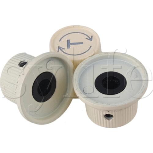 3pcs 1V2T Electric Guitar 6mm ID Hole Volume Control Knobs Cream