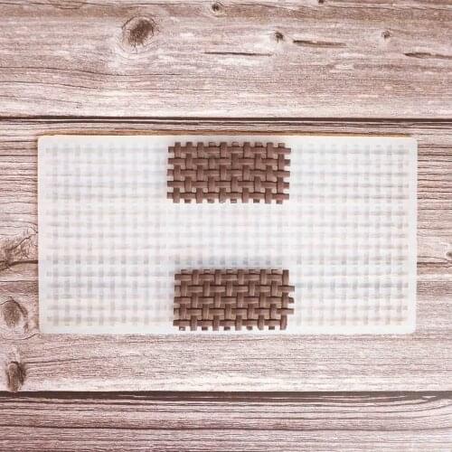 Grid basket Shape Chocolate Stencil Mold Cake Decorating Silicone Mold Transfer Sheet Baking Chablon DIY Chocolate Dessert Garni