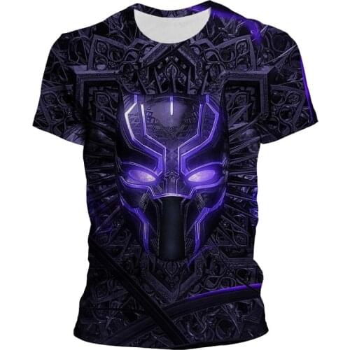Marvel The Avengers Black Panther T shirt Men Women Children 3D Printed T-shirt Boy Girl Kids Fashion Superhero Cool Tops Tee