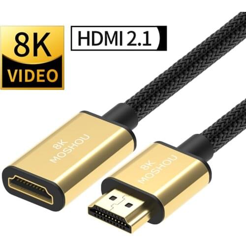 HDMI Cables 2.1 8K 60Hz 4K 120Hz HDCP2.2 ARC MOSHOU Extension Video Cord for Amplifier High Definition Multimedia Interface