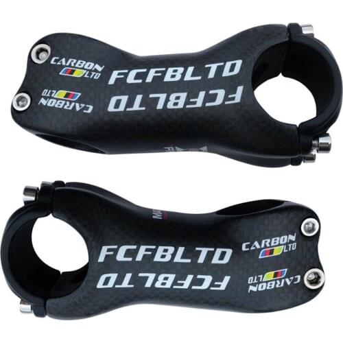 FCFB matte carbon stem road MTB mountain bike bicycle stem 6 degree 17 degree 70--130mm handlebar 25.4mm fork 28.6mm