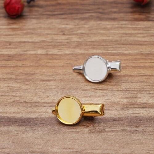 50 Pcs/Lot 12*25mm Copper Hair Clip Cabochons Base 12mm Barrettes Hairwear DIY Jewelry Making