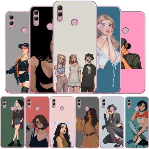 Pretty girl Soft Silicone Phone Case For Huawei Honor 9 10 20 30 lite 20 30 PRO MATE 9 10 20 30 PRO 20 30 lite