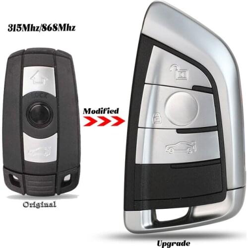Jingyuqin Modified Car Smart Key 315Mhz /868 MHz For BMW 1/3/5/7 Series CAS3 X5 X6 Z4 Car Control Transmitter With Chip