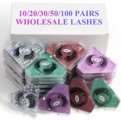 New Wholesale 20/30/50 Pairs Eyelashes 3d Mink Lashes Mink Eyelashes Natural Wholesale False Eyelashes Makeup False Lashes Bulk