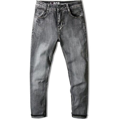 2020 Autumn High Quality Retro Color Jeans Mens Straight Youth Business Casual Pants Male Plus Size Slim Fit Solid Trousers