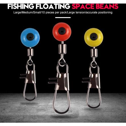 10Pcs/Lot Fishing Float Bobber Stops Space Beans Connectors Sea Fishing Saltwater Tackle Equipment Plastic Metal Accessories