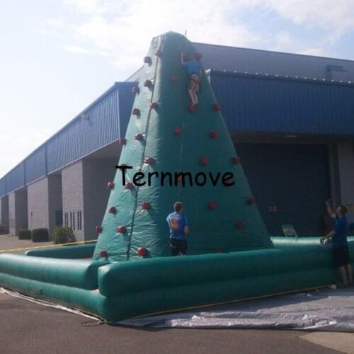 Professional air rock mountain inflatable climbing walls Customize Hill shape inflatable climbing wall for amusement