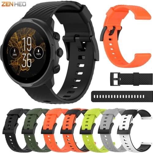 24mm Silicone Strap For Suunto 9/9 Baro/D5 Smart Watch Band Replacemet Watchband For Suunto 7/Spartan Sport