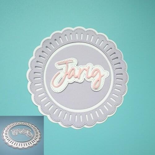 Round lace, letter hollowed-out metal cutting dies, scrapbook decoration, relief photo album decoration card DIY handicrafts