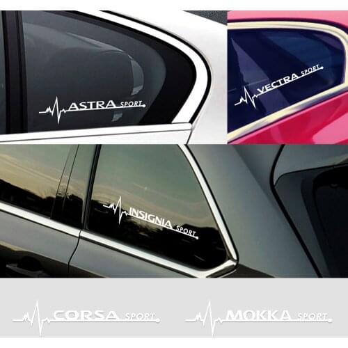 2PCS 20*5.5CM For OPEL opc Astra Insignia Corsa Mokka vectra Emblem Car Side Window Body Reflective Sticker Auto Accessories