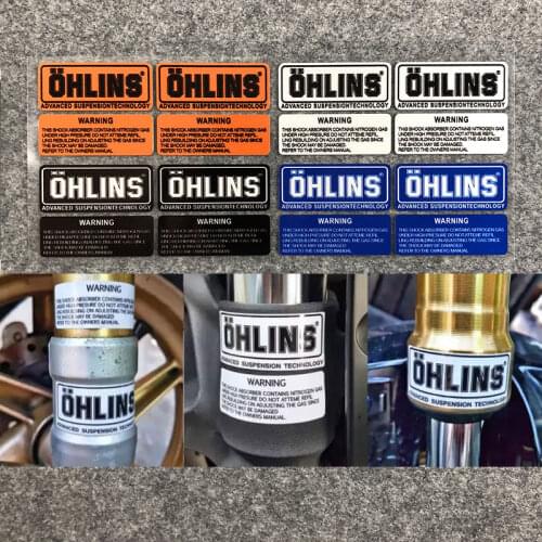Reflective OHLINS Racing Suspension shock Motorcycle Accessories Decal Sticker Modification decoration Waterproof For Suzuki
