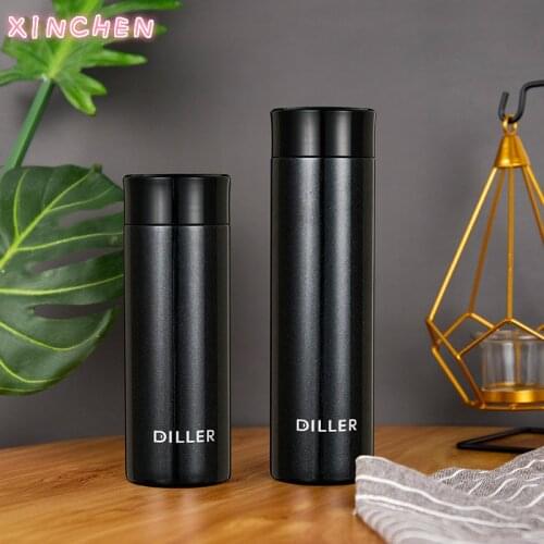 Diller Thermos Termo Coffee Vacuum Flask Thermo Mug Stainless Steel for Car Insulated Heat Thermal Water Bottle Tea Thermoses