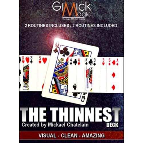 THE THINNEST DECK by Mickael Chatelain Gimmick Close Up Performer Stage / Parlor Magic Tricks Illusion Card Magic Props Close up