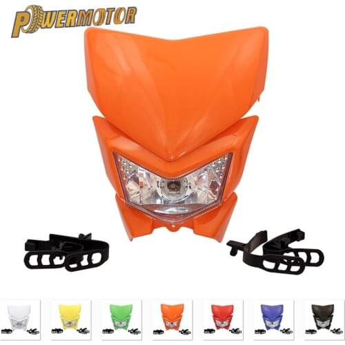 Universal Motorcycle Headlight Motorbike Lamp Headlamp Enduro For Kawadaki KX KLX KXF ZXR ZX Dual Sport Headlight Fairing