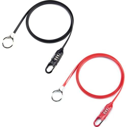 Bicycle Locks Password Locks Anti-Theft Mountain Bike Locks Zinc Alloy PVC Steel Cable Cycling Portable Security Equipment