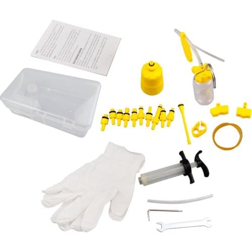 All In One Hydraulic Brake Oil Bleed Kits MTB Road Bike Bicycle Disc Brake Injecting Syringe Adapters Repair Maintain Tools