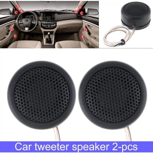 1 Pair 380W High Efficiency Mini Dome Car Tweeter Speakers Auto Horn Audio Music Stereo Speakers for Car Audio System