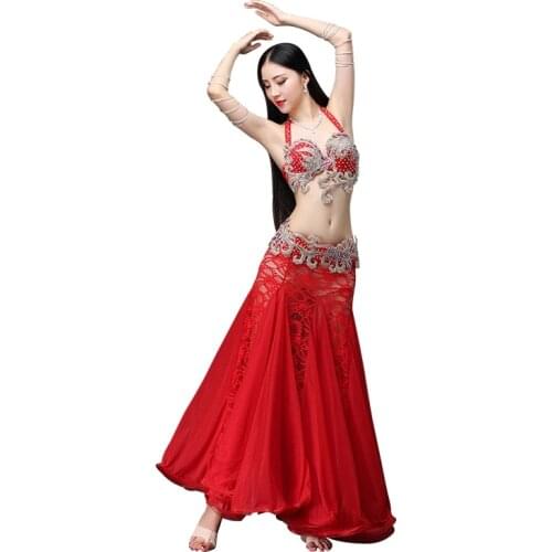 Sexy India Belly Dance Costume Woman Sexy Bra Skirt For TV Show Stage Performance Party Dance Suit For Girl