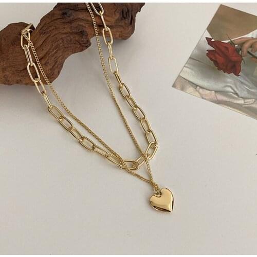 Luokey Fashion Stainless Steel Necklace For Women Layered Chains Choker Necklaces For Girls Lady Party Hip hop Punk Goth Jewelry
