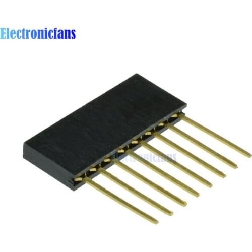 10pcs 8 Pin Single Row Stackable Shield Female Header 2.54mm Pitch for Arduino