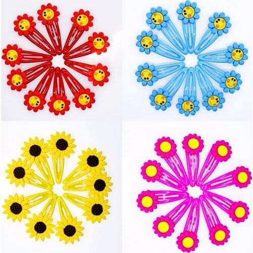 Girls Favor Birthday Gift 10 Pcs Hair Clips All Kinds Flowers Hair Hairpins Hair Accessory Promotion Gifts