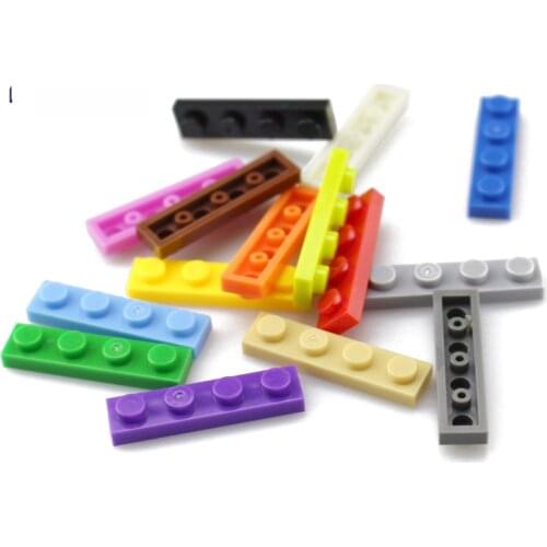 10PSC Bricks Plate 3710 1x4 Compatible Assembles Particles For Building Blocks Parts DIY enlighten bricks Educational Toys