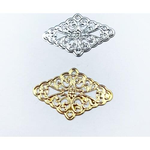 20pcs 30x46mm Filigree Metal sheets decorative for Jewelry Making Cosplay accessories Earring accessories