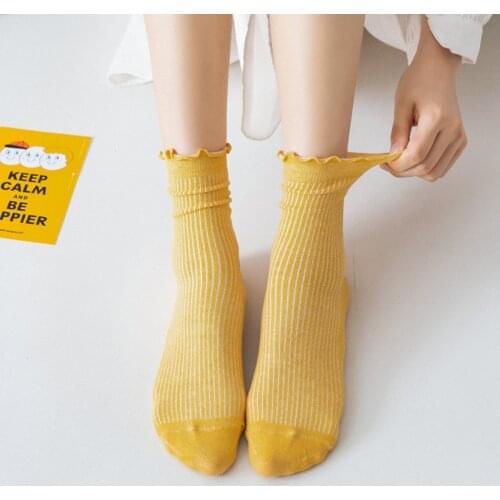 4 Pairs/Lot Winter Fashion Womens Socks Set Kawaii Avocado Japanese Korean Style Clothing White Lolita Cute Things Novelties
