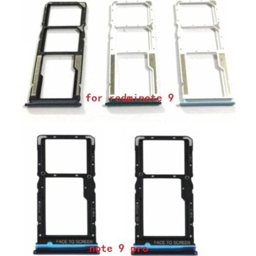 50pcs Sim Tray Holder For Xiaomi Redmi Note 9 Pro Note9 Note 9s Global Version SIM Card Tray Slot Holder Adapter Socket