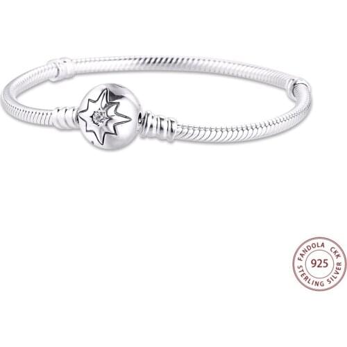 CKK Starry Sky Clasp Bracelet Argent 925 Sterling Silver Charm Bracelets Bangles for Women Fine Jewelry pulseras bijoux mujer