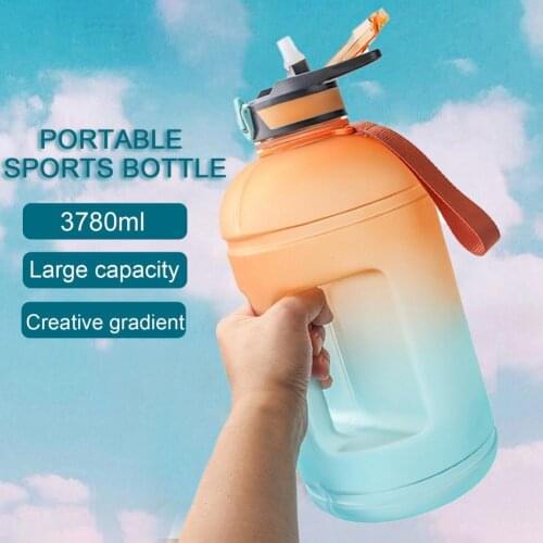 Large Capcity Water Bottle Portable Leak-proof 1 Gallon 3.78L Drinking Jug with Handle for Fitness Outdoor Running Sports Bottle