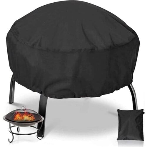 BBQ Grill Cover Rainproof Dustproof UV Round Grill Cover Round Table Cover Round Stove Cover