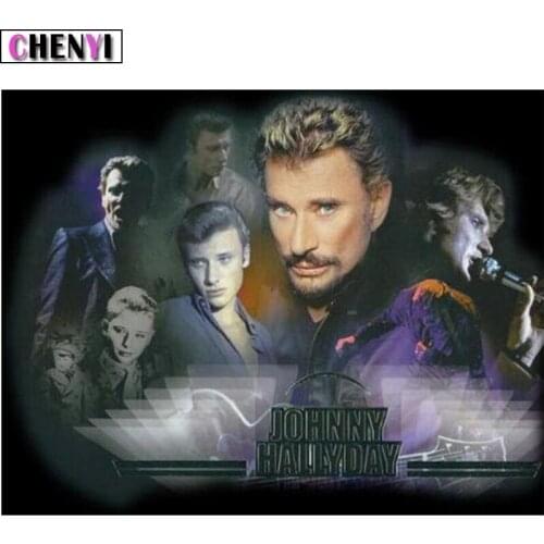 CHENYI 5D Diy Diamond Painting Full Square Star Johnny Diamond Embroidery Cross Stitch Handcraft Mosaic Diamonds Home Decoration