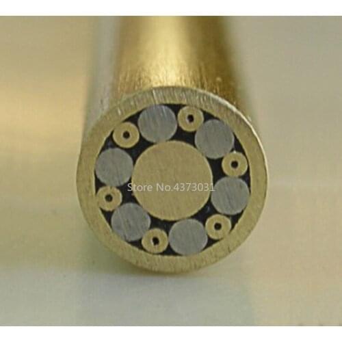Brand New Brass Mosaics Rivets Parts for DIY Knife shank 130mm nail steel tube 6mm DIY knife handle screw flower style