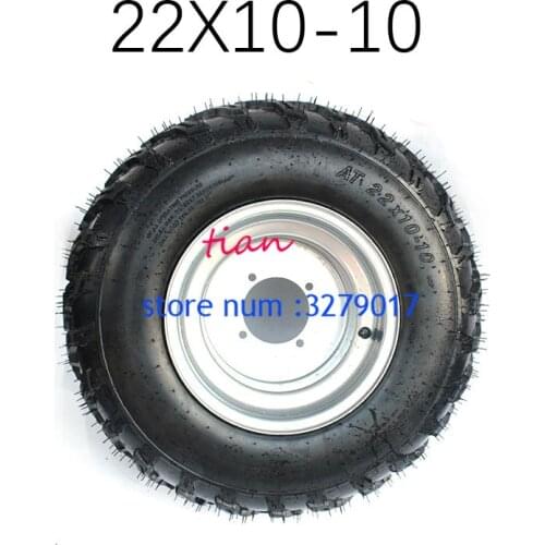 Hot Sale Good Quality GO KART KARTING ATV UTV Buggy 22X10-10 Inch Wheel Tubeless Tyre Tire with Aluminum Alloy Hub