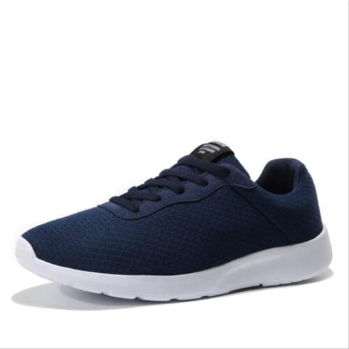 Y90 Shoes Mens Fashion Summer Mesh Lace-up Breathable Tennis Shoes Sneakers For Teens Classic Walking Chunky Casual Black Blue