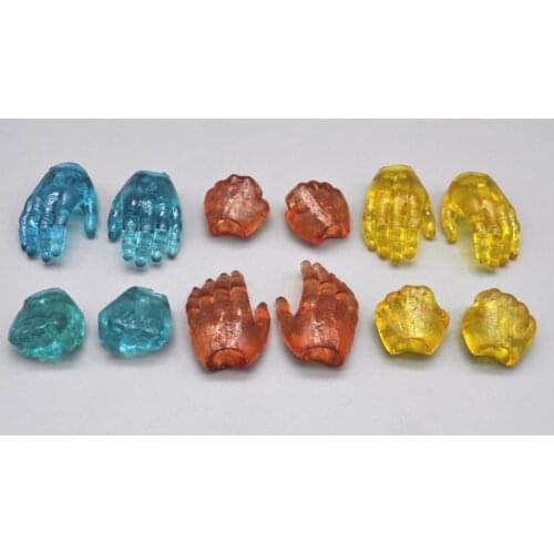 1/6 Scale Soldier Model Modern Trend Transparent Crystal Soft Rubber Hand Shape Fits 12'' Action Figure Toy Model Body