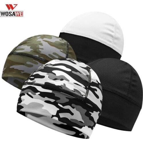 WOSAWE Motorcycle Moisture Wicking Cooling Skull Cap Motorcycle Helmet Inner Liner Beanie Hat Sport Summer Headwear