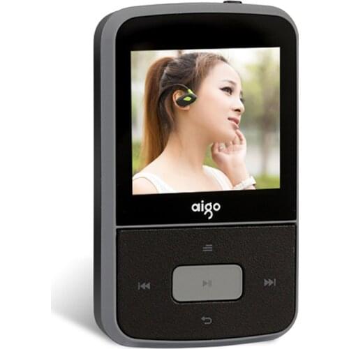 New AIGO Bluetooth Mp3-107 MP3 Player Mini Disk Running Sports Mp3 TF Card Music Player