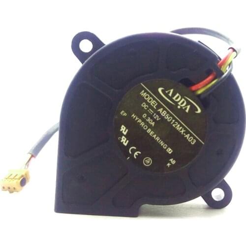 Original ADDA AB5012MX-A03 DC 12V 0.30A projector blower turbine cooling fan