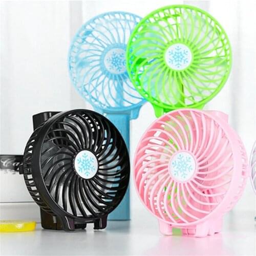 2018 Mini USB Rechargeable Foldable fan 3 Speed Adjustable Handheld FanPortable Hand Fan Cooler Cooling Fan for Outdoor Travel