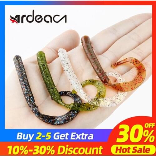 Ardea Soft Lures worm Baits Fishing Lure 94mm 2.5g Shad Double Color Silicone Bait Tail Jigging Wobblers Bass Pike Fishing Tackl