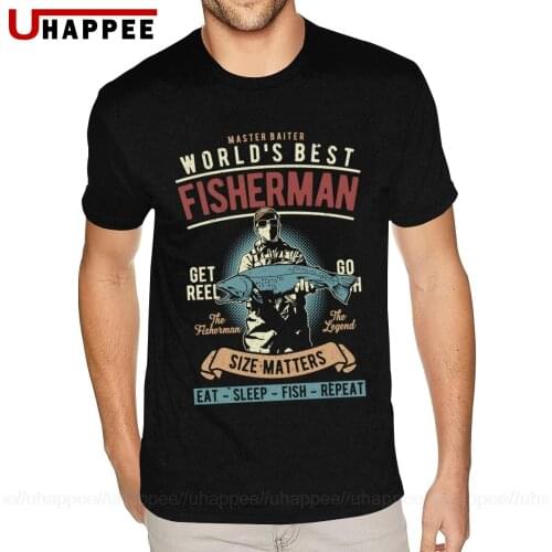 Plus Size Worlds Best Fisherman Tshirt for Men Fashion Short Sleeve Round Neck Man T Shirt Summer 2020 80S Vintage Apparel