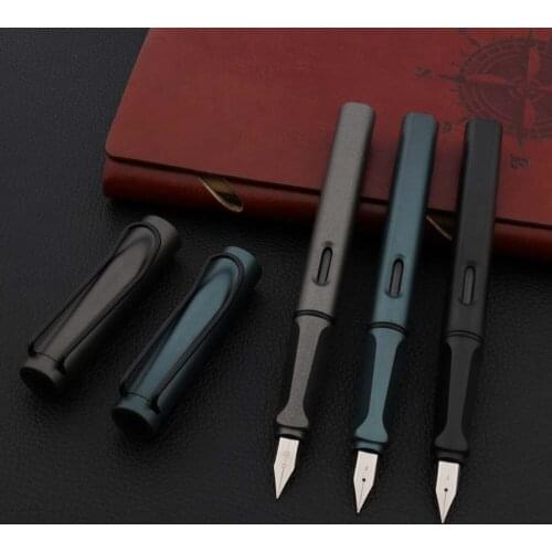 Business Fountain Pen Frosted Black 870 Green Dark Grey EF/F Nib Big Clip Plastic Ink Pens Stationery School Office Supplies
