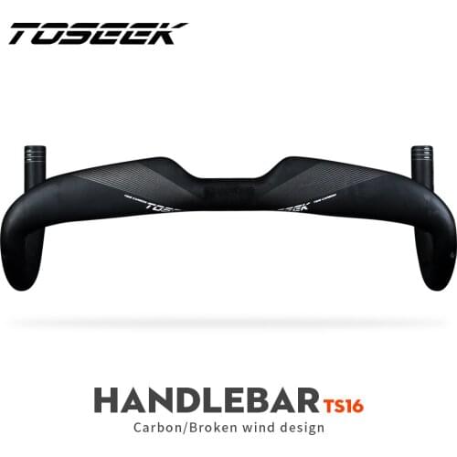 TOSEEK TS16 Carbon Road Handlebar Bicycle Accessories Matt Black Full Carbon Handlebar 400 420 440mm Handles For Bicycle