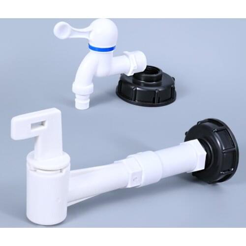 S60*6 to 1/2" 3/4" Water Tank Outlet Bucket Connector Lengthened Garden Hose Connector High Quality IBC Water Tank Adapter